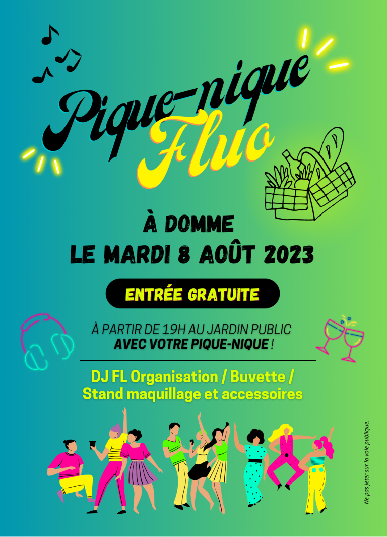 flyer soirée fluo