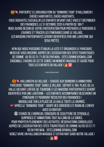 Flyer coté dos de Halloween